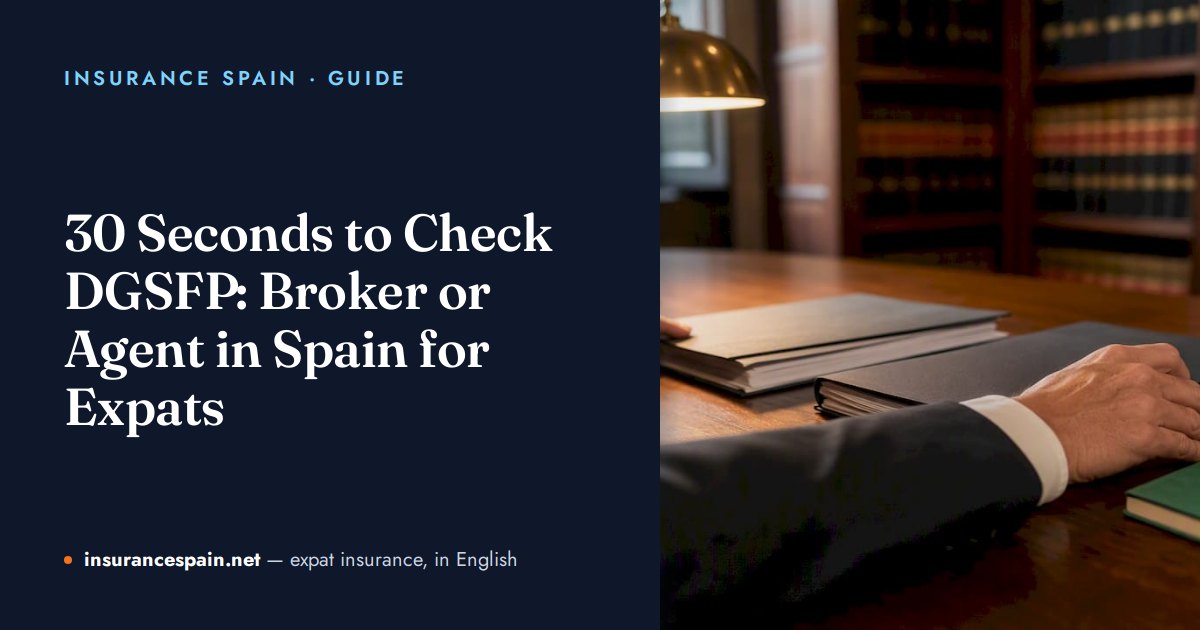 30 Seconds to Check DGSFP: Broker or Agent in Spain for Expats