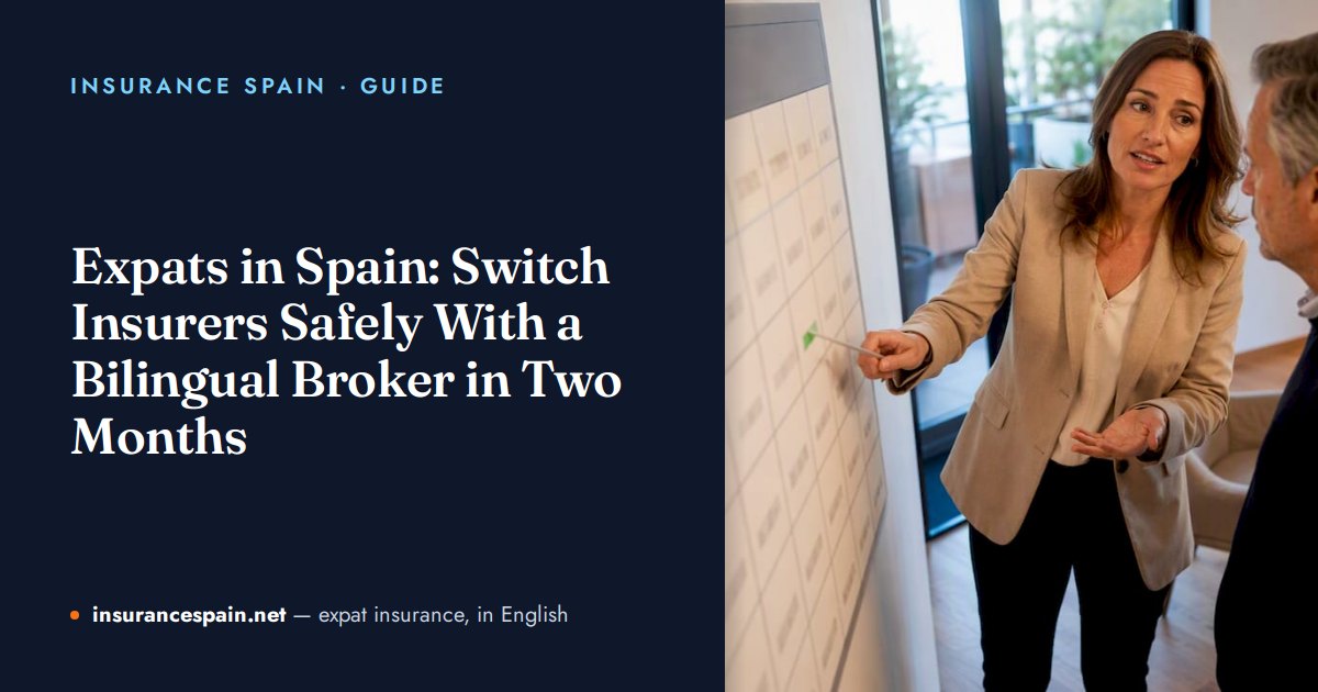 Expats in Spain: Switch Insurers Safely With a Bilingual Broker in Two Months