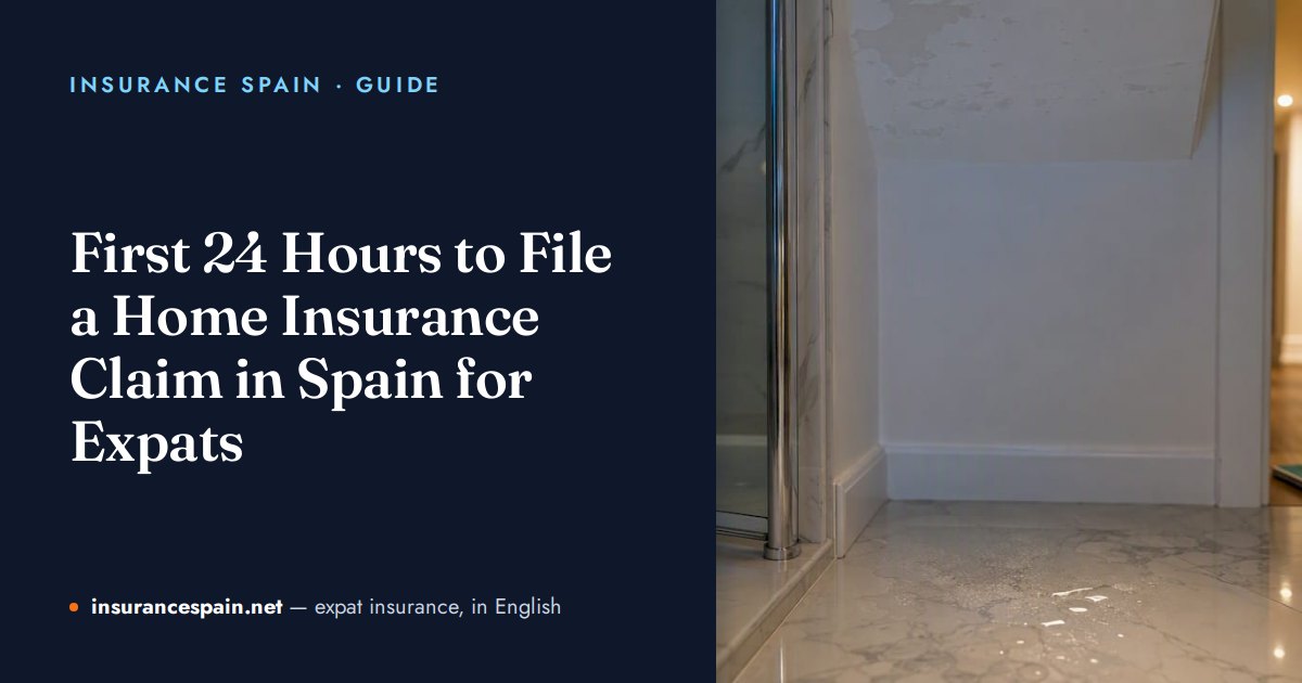 First 24 Hours to File a Home Insurance Claim in Spain for Expats