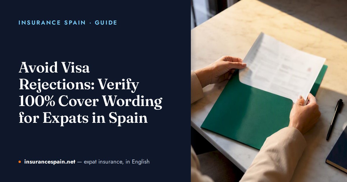 Avoid Visa Rejections: Verify 100% Cover Wording for Expats in Spain
